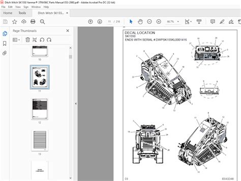 sk1550 for sale|ditch witch sk1550 parts manual.